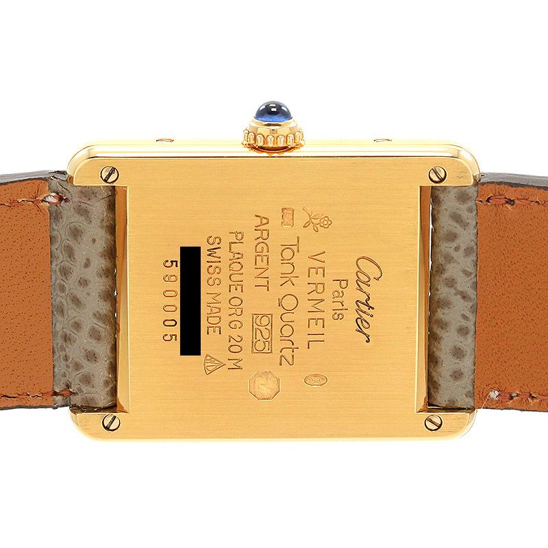 中古】CARTIER MUST TANK LARGE MODEL VERMEIL カルティエ マスト