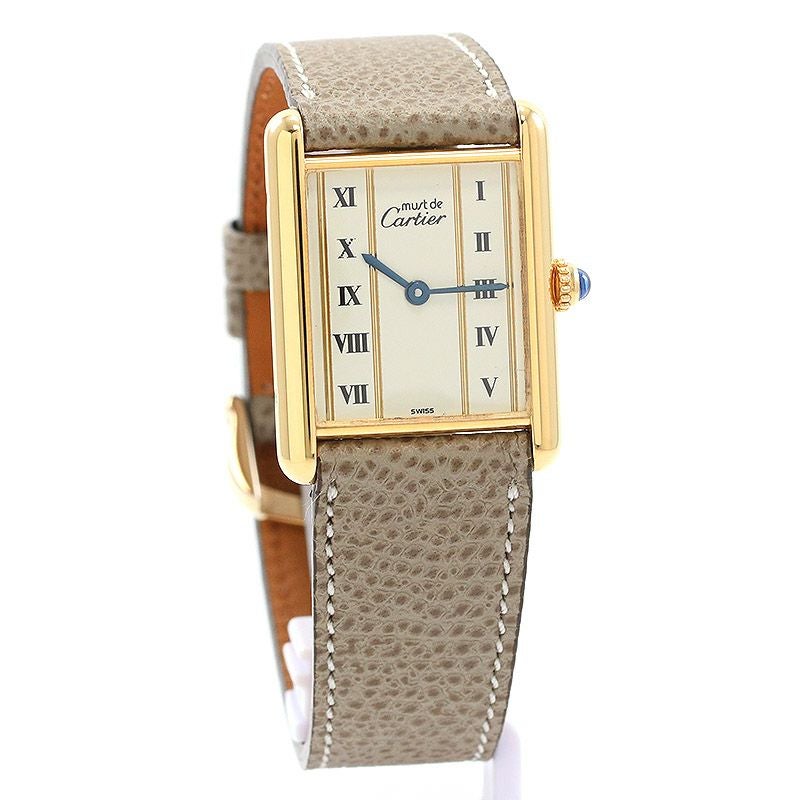 中古】CARTIER MUST TANK LARGE MODEL VERMEIL カルティエ マスト