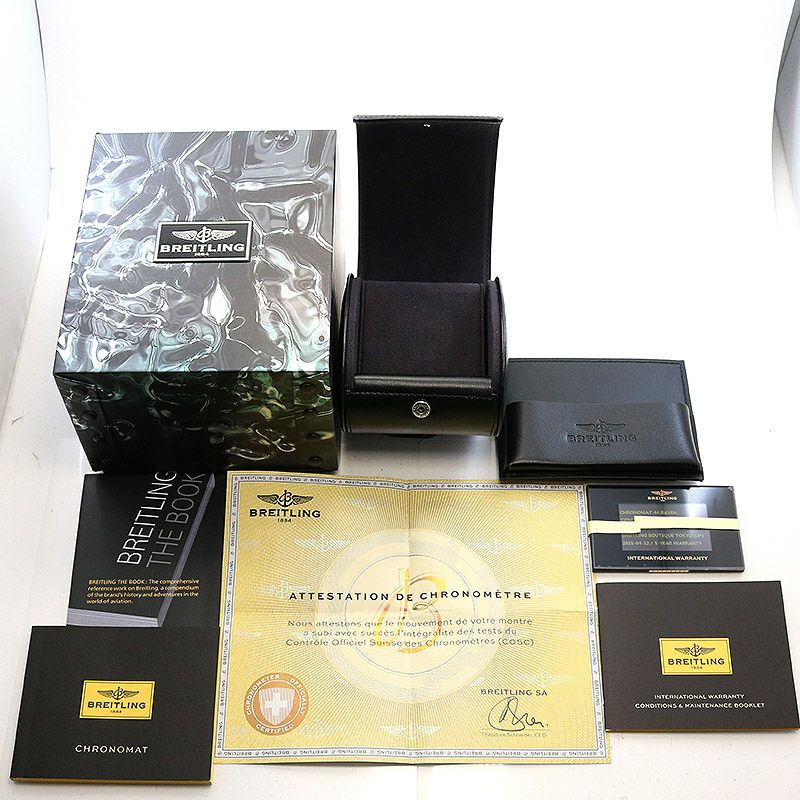 【中古】BREITLING CHRONOMAT 44 RAVEN ブライトリング クロノマット 44 レイブン MB0111C2/BD07/152SS/M20SS.1 (M011B07VPB)