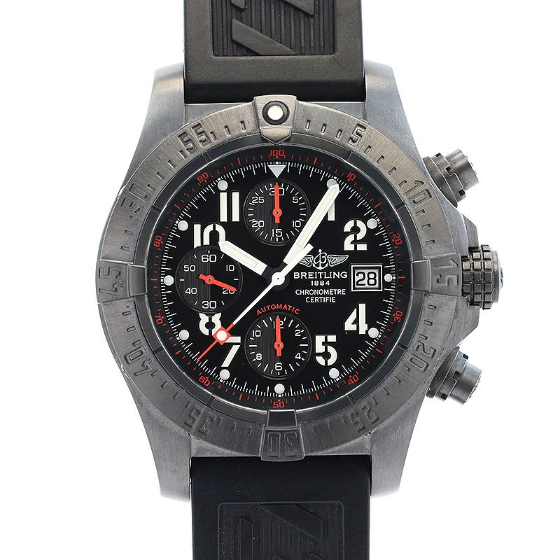 ブライトリング 【BREITLING】 アベンジャー スカイランド ブラックスチール リミテッドエディション M1338010/B864/120S (M338B64DPB) メンズ ブラック ステンレススティール(DLC) 腕時計 時計 AVENGER SKYLAND BLACK STEEL LIMITED EDITION BLACK SS(DLC) 【中古】 中古】BREITLING AVENGER SKYLAND BLACK STEEL LIMITED EDITION