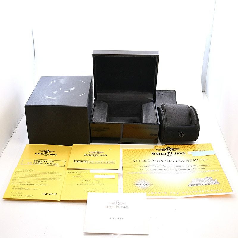 中古】BREITLING AVENGER SKYLAND BLACK STEEL LIMITED EDITION