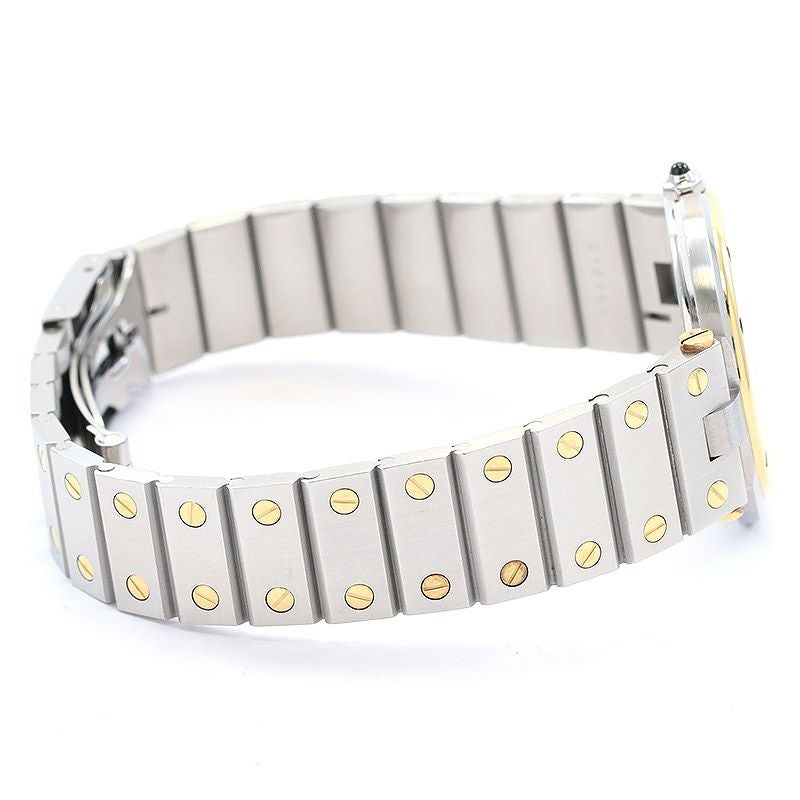 【CARTIER】カルティエ サントス ヴァンドーム cal.859 ステンレススチール×K18イエローゴールド クオーツ アナログ表示 レディース グレー文字盤 腕時計 Cartier - 【CARTIER】カルティエ サントス ヴァンドーム cal.859