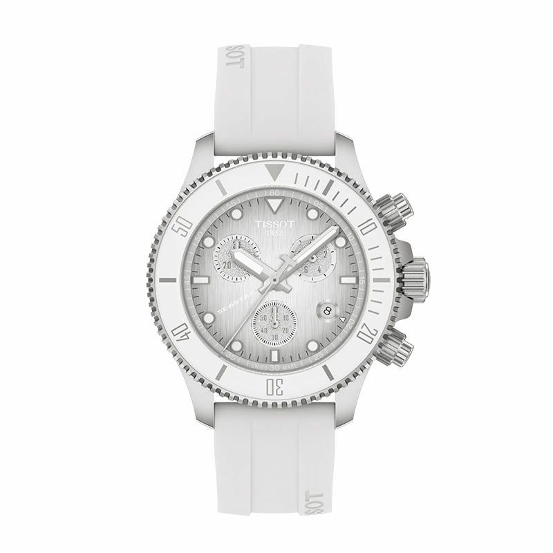 TISSOT SEASTAR ティソ シースター 腕時計 ウォッチ レディース クオーツ ホワイト文字盤 シルバー ゴールド デイト 3針 動作未確認 r207 TISSOT Seastar 1000 Quartz Chronograph 38mm ティソ シースター 1000