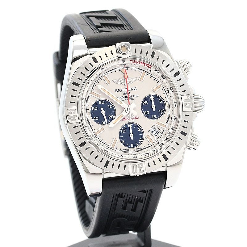 【OH済】 ブライトリング 【BREITLING】 クロノマット 41 エアボーン AB01442J/G787/112S (A004G87DPR) メンズ アイボリー/ブラック ステンレススティール 腕時計 時計 CHRONOMAT 41 AIRBORNE IVORY/BLACK SS 【中古】 中古】BREITLING CHRONOMAT 41 AIRBORNE ブライトリング クロノマット