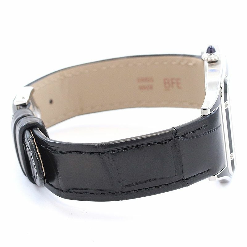 中古】CARTIER SANTOS-DUMONT LARGE MODEL BLACK LACQUER カルティエ