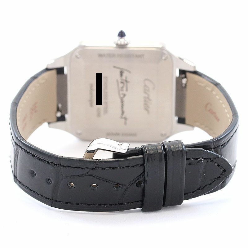中古】CARTIER SANTOS-DUMONT LARGE MODEL BLACK LACQUER カルティエ