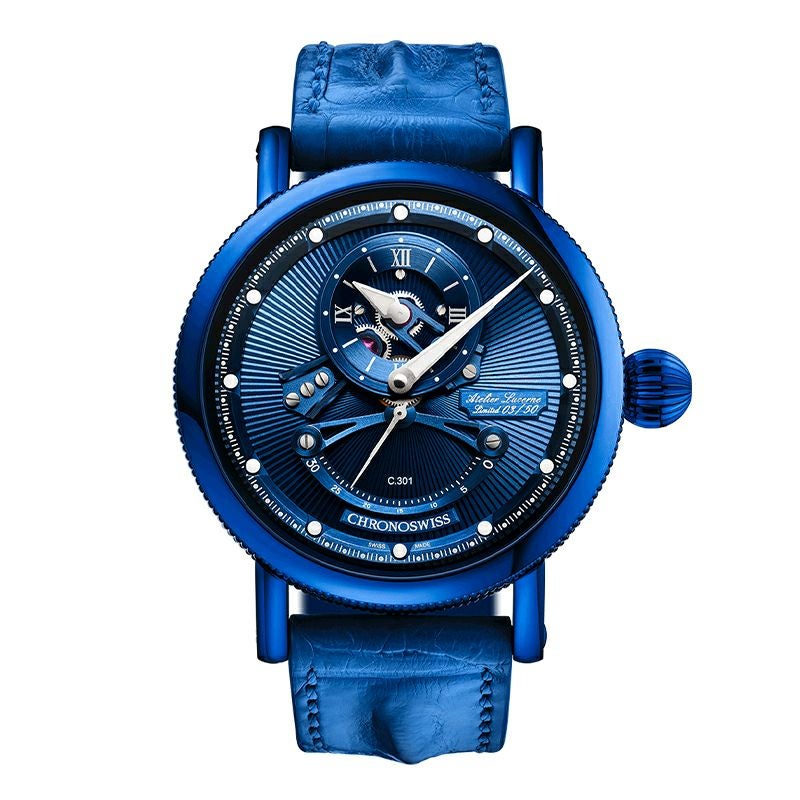 CHRONOSWISS OPEN GEAR RESEC ELECTRIC BLUE クロノスイス オープンギア レ･セック エレクトリックブルー CH-6926-BLSI
