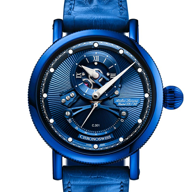 CHRONOSWISS OPEN GEAR RESEC ELECTRIC BLUE クロノスイス オープンギア レ･セック エレクトリックブルー CH-6926-BLSI