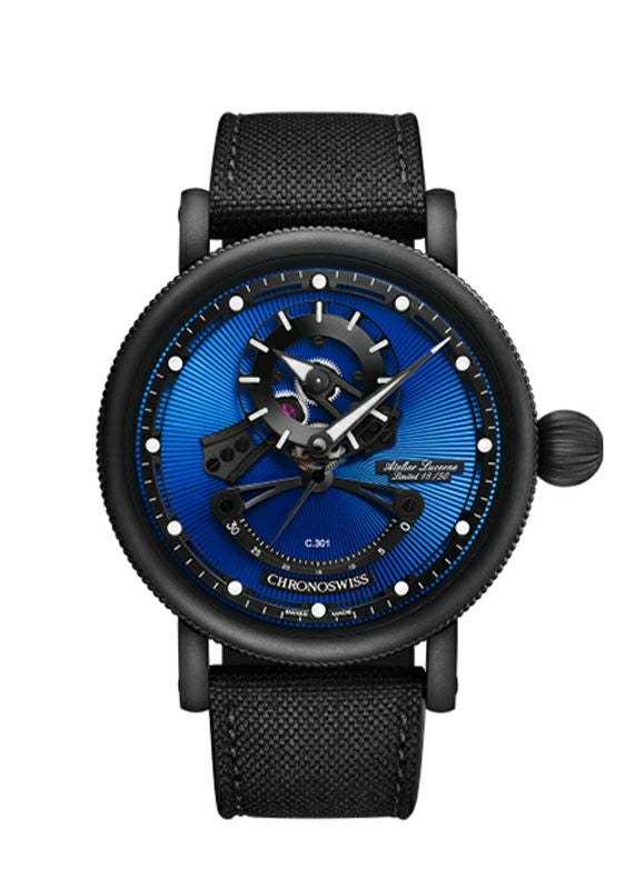 CHRONOSWISS OPEN GEAR RESEC BLUE ON BLACK クロノスイス オープンギア レ･セック ブルー･オン･ブラック CH-6925M-EBBK