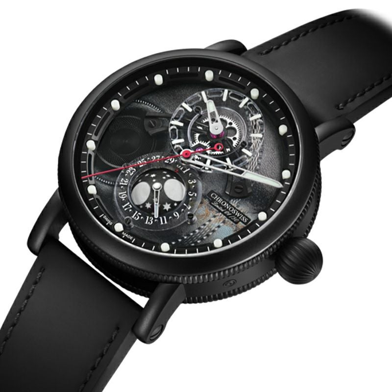 長期保管新品 HERWINSハーウィンズ ダッシュボードクロックタイマースイス製 CHRONOSWISS SPACE TIMER BLACK HOLE クロノスイス スペースタイマー