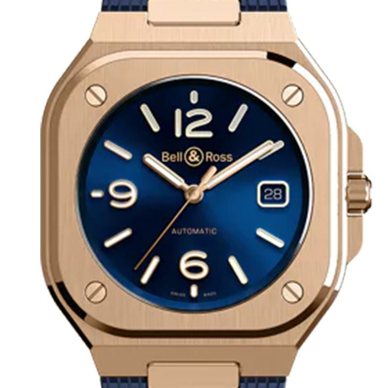 新品逸品LUIGI BORRELLI プレミアムポロペイズリー柄 コバルトブルー Bell ＆ Ross BR-05 BLUE GOLD ベル＆ロス BR-05 ブルー ゴールド