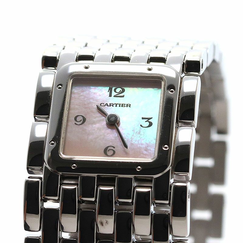 カルティエ CARTIER W61003T9 パンテール リュバン ピンクシェル文字盤 クォーツ レディース _946652 Cartier（カルティエ） 【CARTIER】カルティエ パンテール リュバン