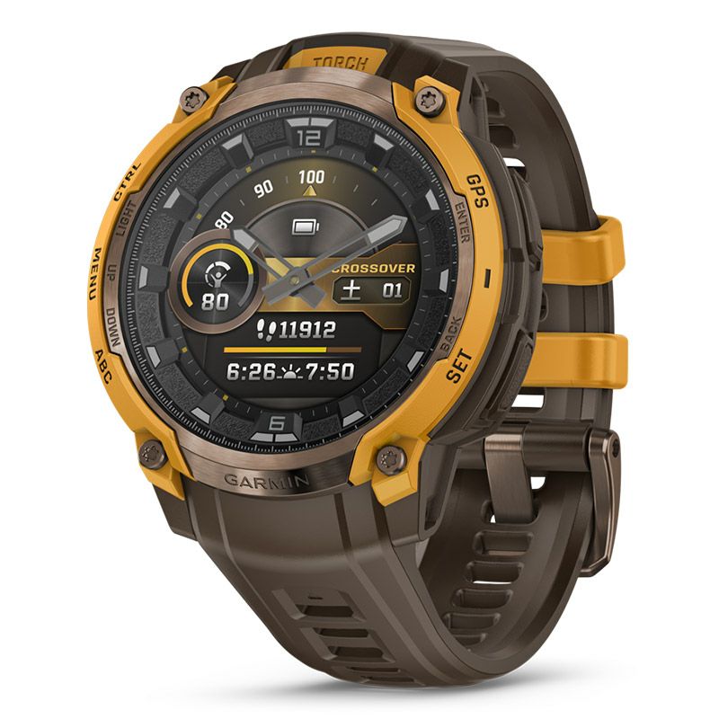 GARMIN Instinct Crossover AMOLED Sunburst / Cocoa ガーミン