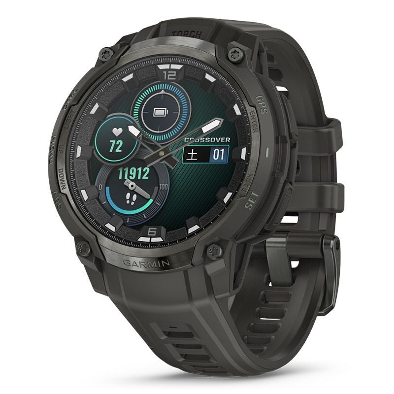 GARMIN Instinct Crossover AMOLED Charcoal Grey ガーミン インスティンクト クロスオーバー アモレッド チャコールグレイ 010-03398-30