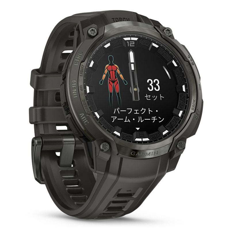 GARMIN Instinct Crossover AMOLED Charcoal Grey ガーミン インスティンクト クロスオーバー アモレッド チャコールグレイ 010-03398-30