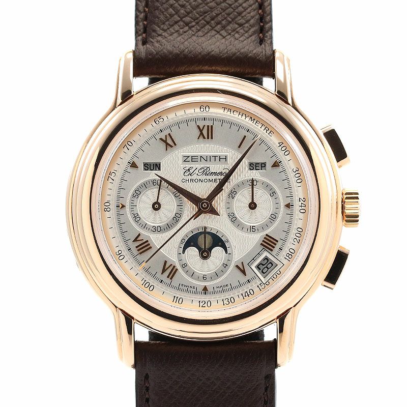 【中古】ZENITH CHRONOMASTER EL PRIMERO TRIPLE CALENDAR MOONPHASE ゼニス クロノマスター エル・プリメロ トリプルカレンダー ムーンフェイズ 17.0240.410/01