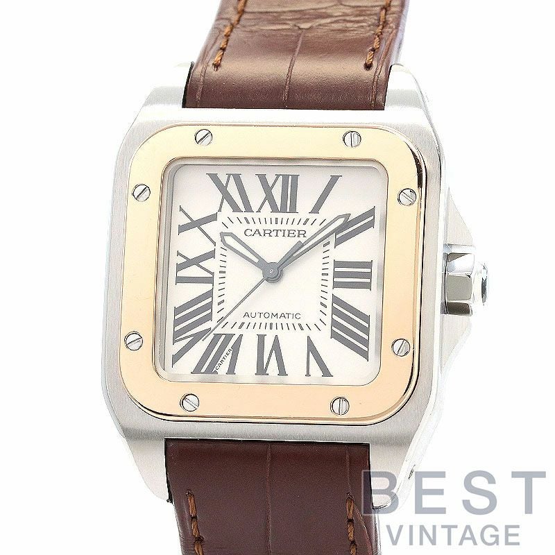 【中古】CARTIER SANTOS 100 MEDIUM MODEL カルティエ サントス 100 MM W20107X7