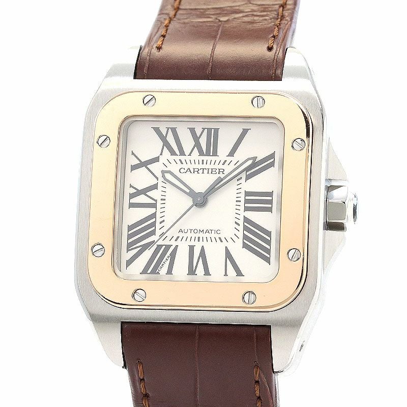 【中古】CARTIER SANTOS 100 MEDIUM MODEL カルティエ サントス 100 MM W20107X7