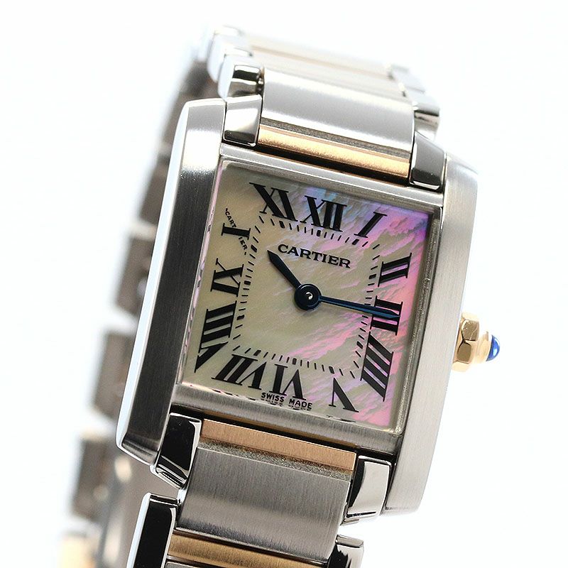 カルティエ Cartier タンクフランセーズSM コンビ W51027Q4 レディース 腕時計 K18PG クォーツ Tank Francaise VLP 90234200 中古】CARTIER TANK FRANCAISE SMALL MODEL カルティエ タンク