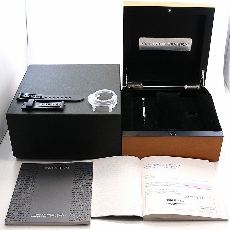 【中古】OFFICINE PANERAI LUMINOR BASE 8 DAYS 44MM ACCIAIO オフィチーネ・パネライ ルミノール ベース 8デイズ 44MM アッチャイオ PAM00561