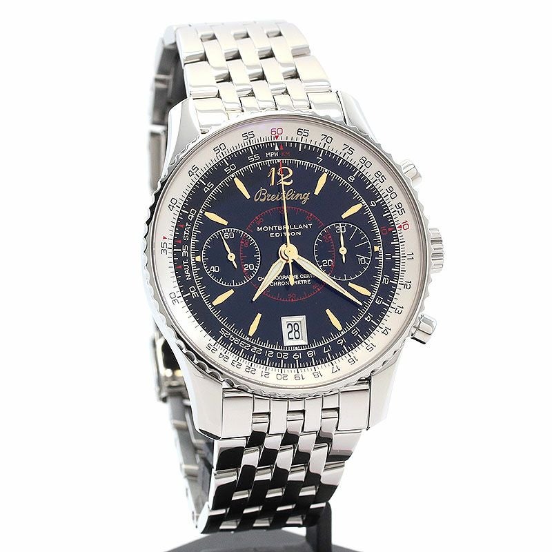 【OH済】 ブライトリング 【BREITLING】 モンブリラン エディション A4833012/B776/431A (A483B76NP) メンズ ブラック ステンレススティール 腕時計 時計 MONTBRILLANT EDITION BLACK SS CMW 認定中古【中古】 中古】BREITLING MONTBRILLANT EDITION ブライトリング モンブリラン