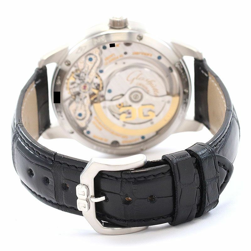 中古】GLASHUTTE ORIGINAL PANO MATIC LUNAR PLATINUM 950 グラス