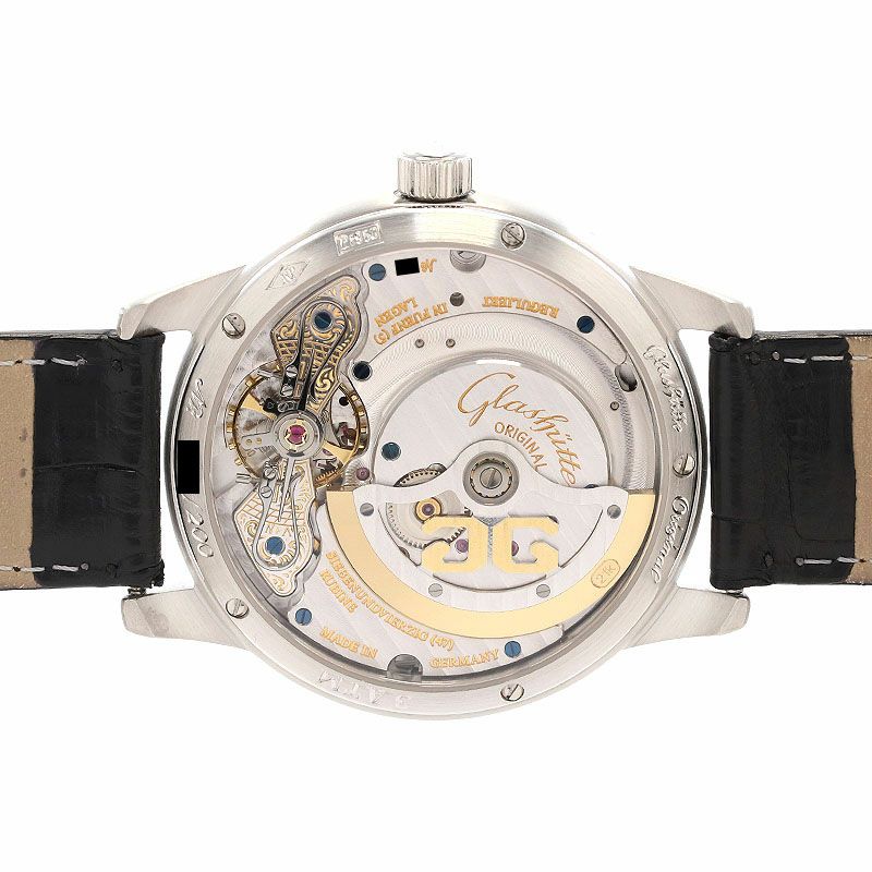 中古】GLASHUTTE ORIGINAL PANO MATIC LUNAR PLATINUM 950 グラス
