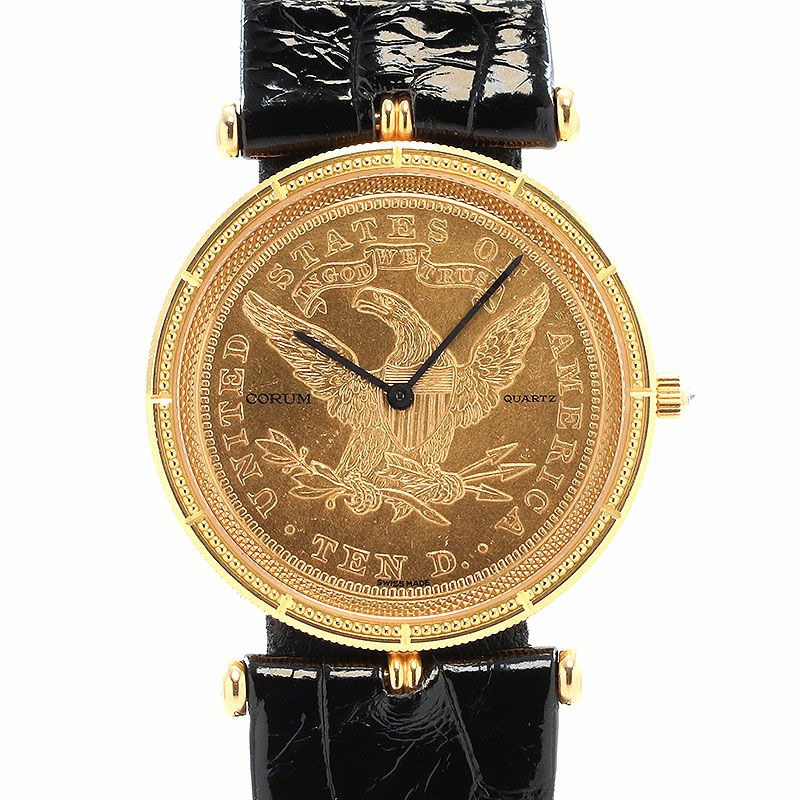 中古】CORUM COIN WATCH 1882 10 DOLLARS LIBERTY HEAD コルム コイン