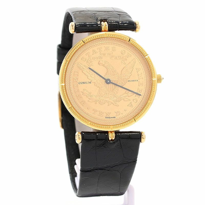 中古】CORUM COIN WATCH 1882 10 DOLLARS LIBERTY HEAD コルム コイン