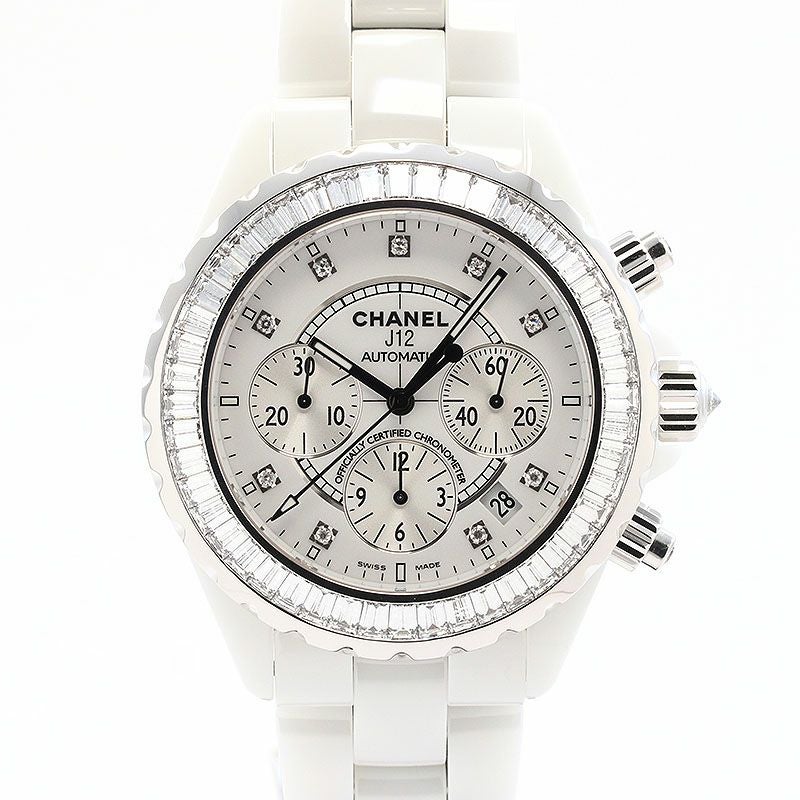 【中古】CHANEL J12 CHRONOGRAPH 41MM BAGUETTE-CUT DIAMONDS BEZEL シャネル J12 クロノグラフ 41MM バゲットダイヤベゼル  H1452