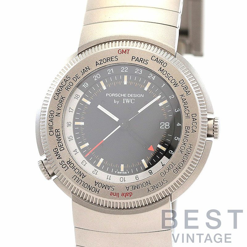中古】PORSCHE DESIGN BY IWC TRAVELERS WATCH WORLD TIME ポルシェ