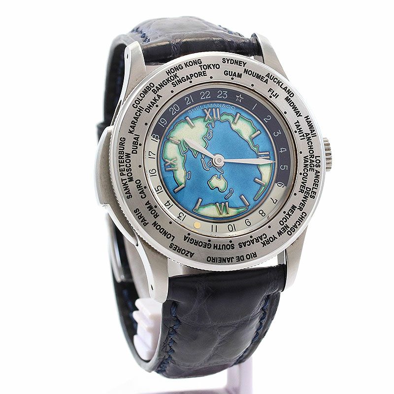 【中古】SHELLMAN WORLD TIME MINUTE REPEATER CLOISONNE DIAL シェルマン ワールドタイム ミニッツリピーター クロワゾネダイヤル 6880-T003699TA