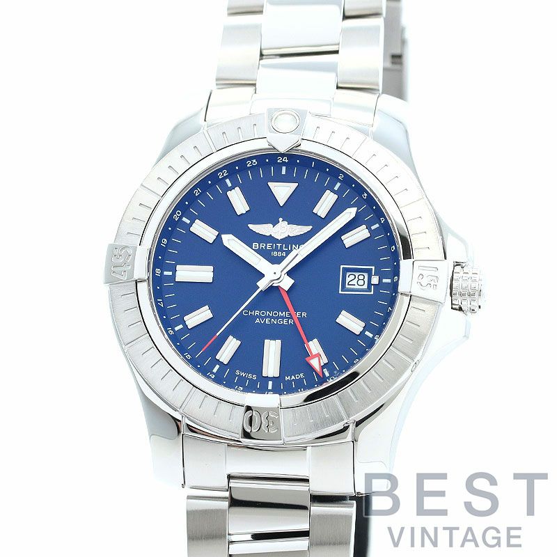 【中古】BREITLING AVENGER AUTOMATIC GMT 45 ブライトリング アベンジャー オートマチック GMT 45 A32395101C1A1