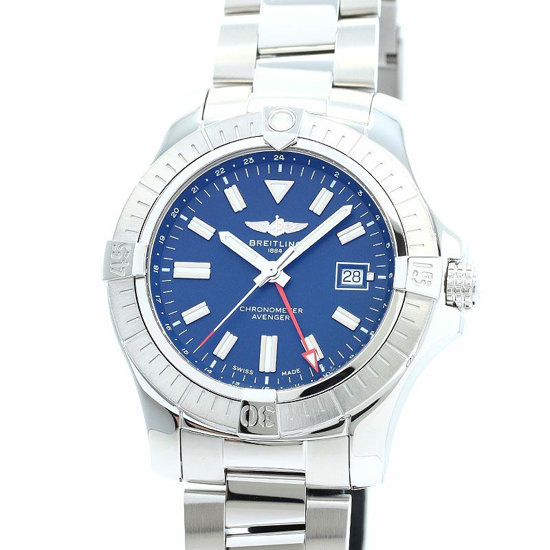 【中古】BREITLING AVENGER AUTOMATIC GMT 45 ブライトリング アベンジャー オートマチック GMT 45 A32395101C1A1