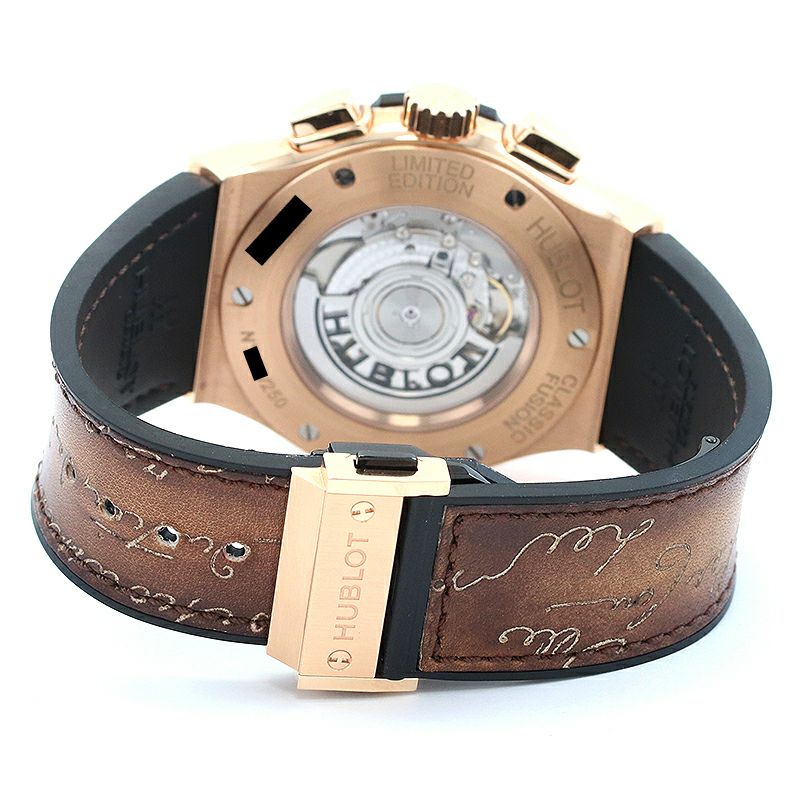 中古】HUBLOT CLASSIC FUSION CHRONOGRAPH BERLUTI SCRITTO KING GOLD