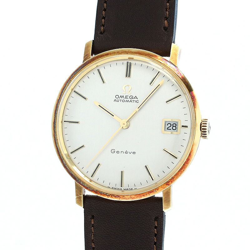 中古】OMEGA GENEVE ROUND AUTOMATIC DATE オメガ ジュネーブ ラウンド
