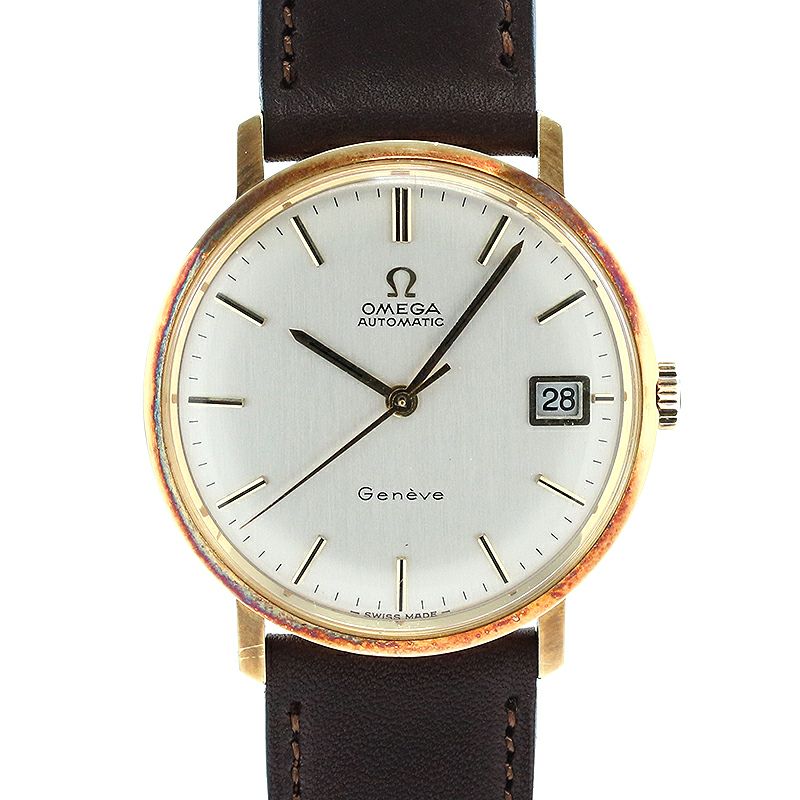 中古】OMEGA GENEVE ROUND AUTOMATIC DATE オメガ ジュネーブ ラウンド