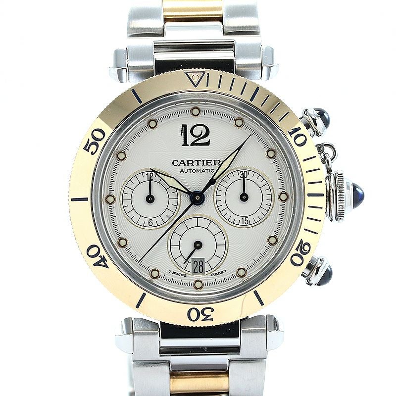 中古】CARTIER PASHA DE CARTIER PLONGEUR CHRONOGRAPH カルティエ