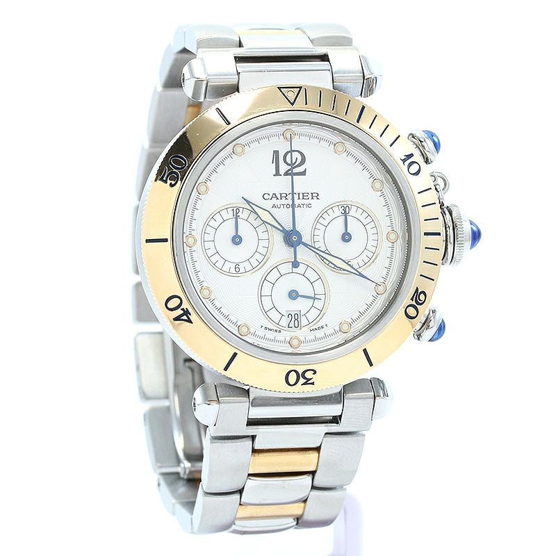 中古】CARTIER PASHA DE CARTIER PLONGEUR CHRONOGRAPH カルティエ