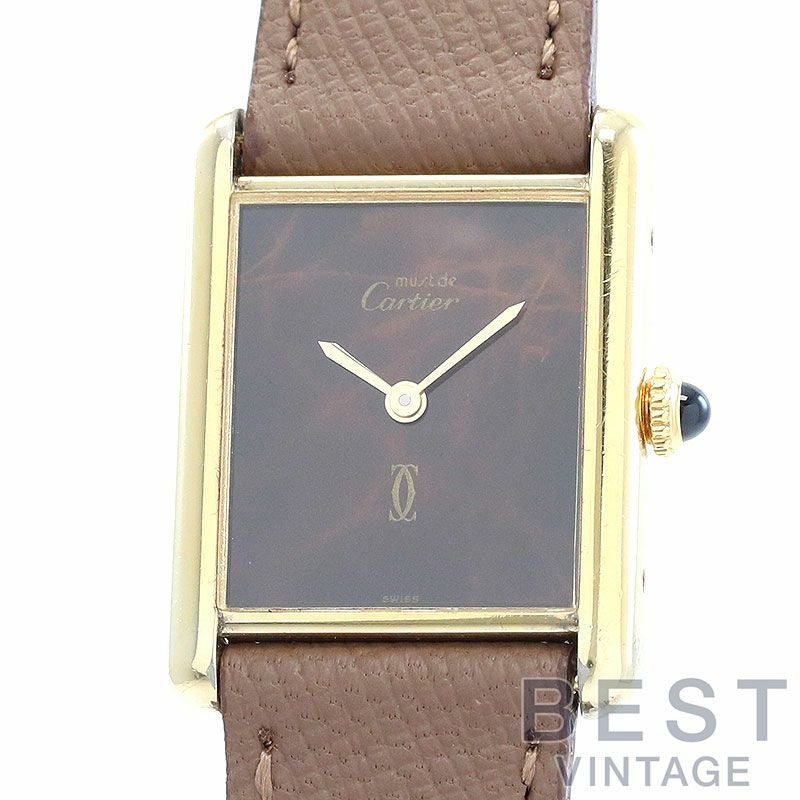 【中古】CARTIER MUST TANK LARGE MODEL VERMEIL カルティエ マスト タンク LM ヴェルメイユ 81975613 (6)