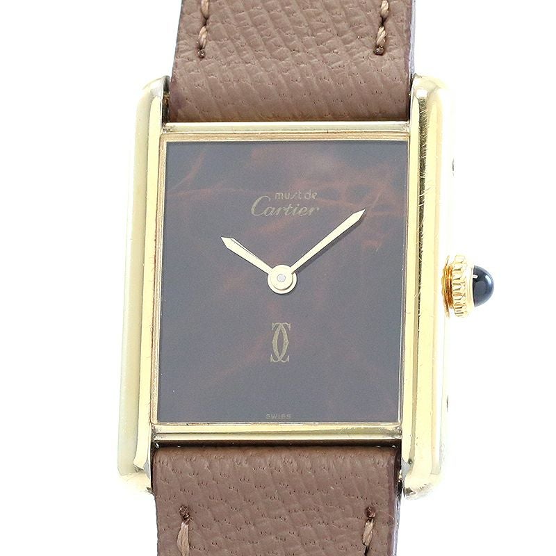 【中古】CARTIER MUST TANK LARGE MODEL VERMEIL カルティエ マスト タンク LM ヴェルメイユ 81975613 (6)