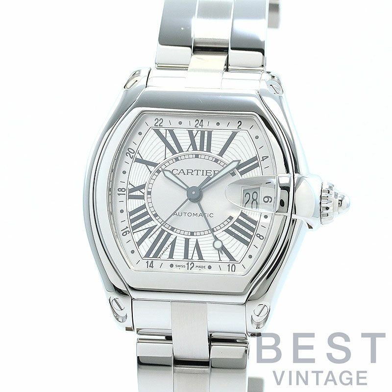 中古】CARTIER ROADSTER DE CARTIER EXTRA-LARGE MODEL GMT カルティエ 