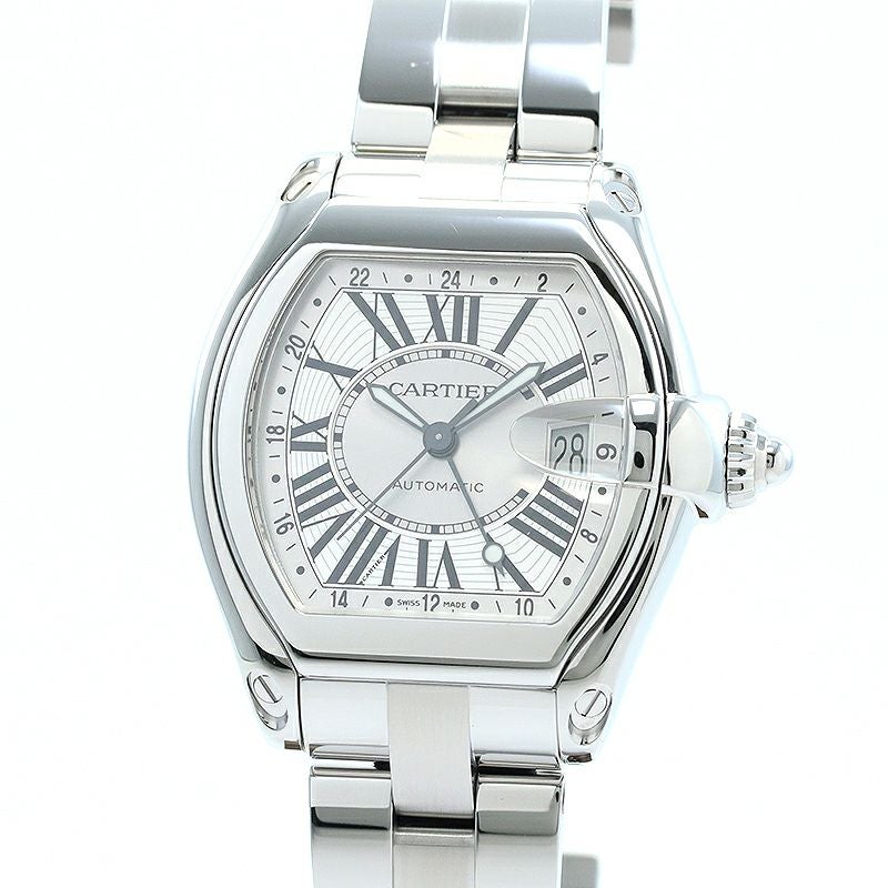 Cartier カルティエ ロードスター GMT XL コマ 18mm 2コマ 中古】CARTIER ROADSTER DE CARTIER EXTRA-LARGE MODEL GMT カルティエ