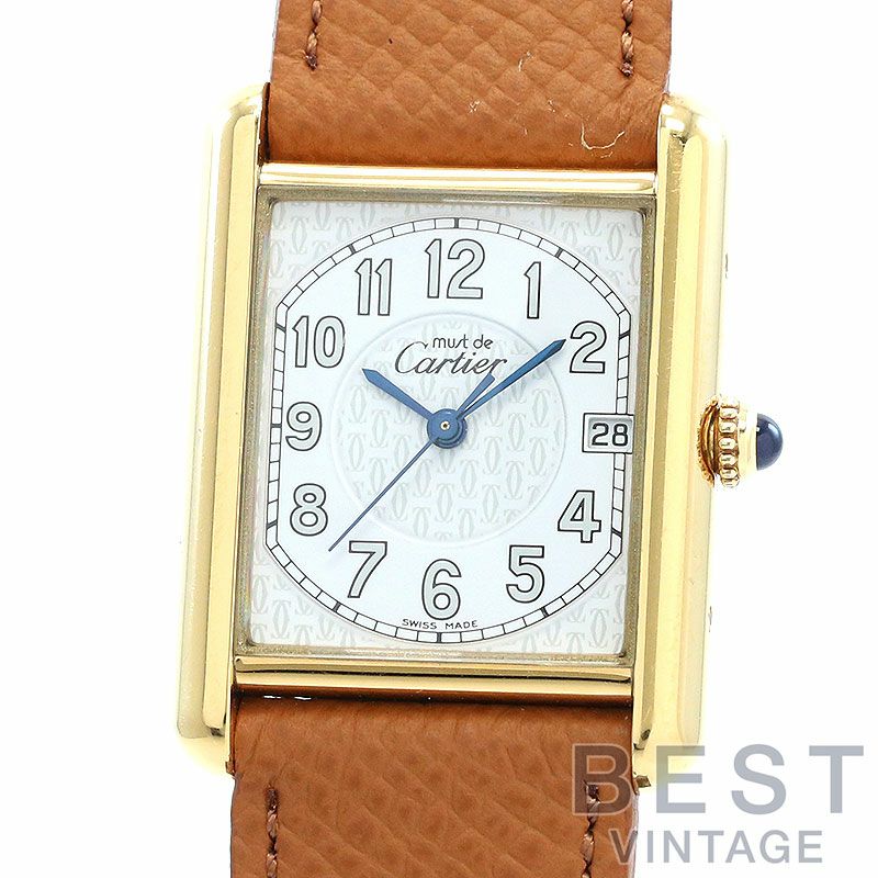 中古】CARTIER MUST TANK LARGE MODEL JUMBO VERMEIL カルティエ