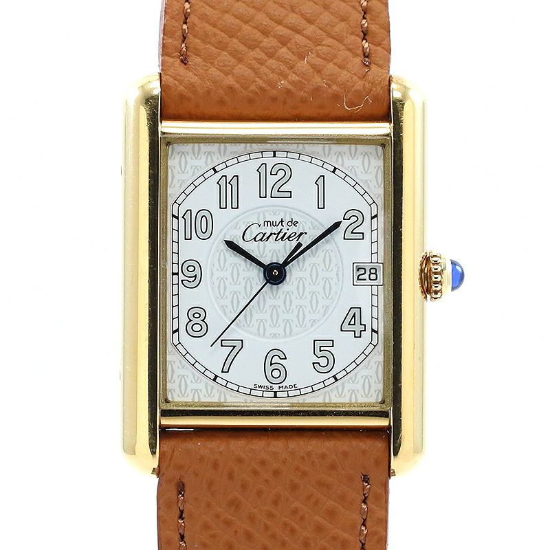 中古】CARTIER MUST TANK LARGE MODEL JUMBO VERMEIL カルティエ