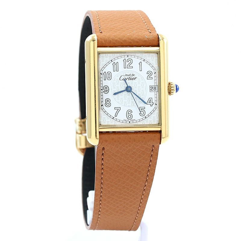 中古】CARTIER MUST TANK LARGE MODEL JUMBO VERMEIL カルティエ