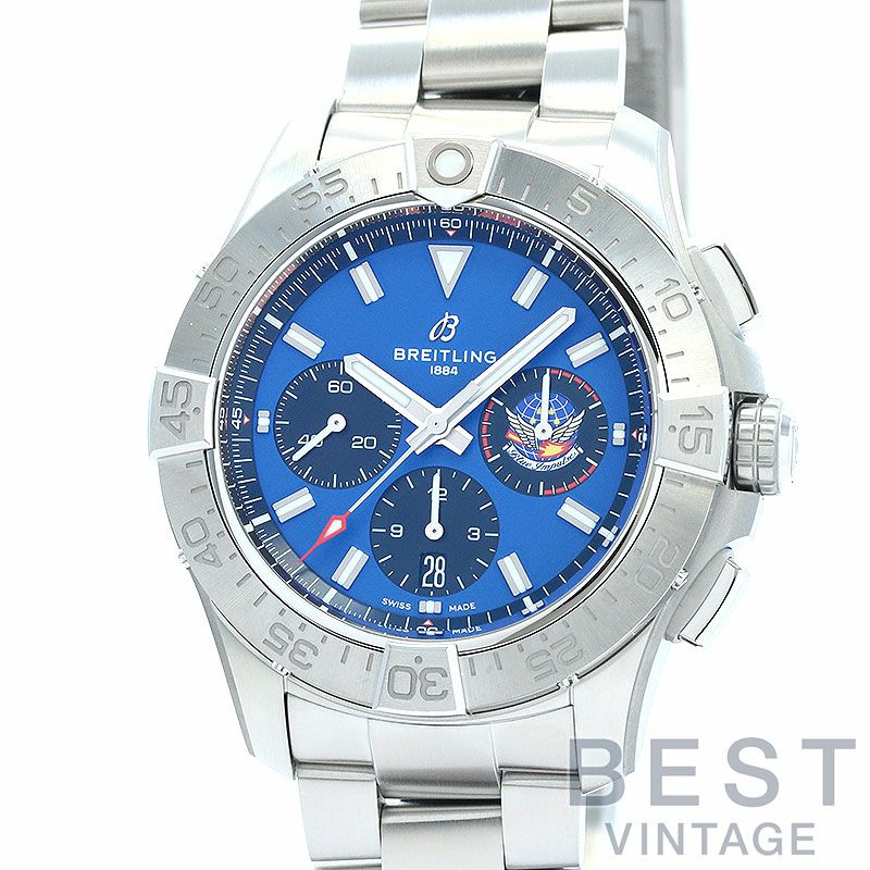 【OH済】 ブライトリング 【BREITLING】 アベンジャー B01 ブルーインパルス AB01471A1C1A1 メンズ ブルー/ブラック ステンレススティール 腕時計 時計 AVENGER B01 CHRONOGRAPH 44 BLUE IMPULSE BLUE/BLACK SS 【中古】 中古】BREITLING AVENGER B01 CHRONOGRAPH 44 BLUE IMPULSE