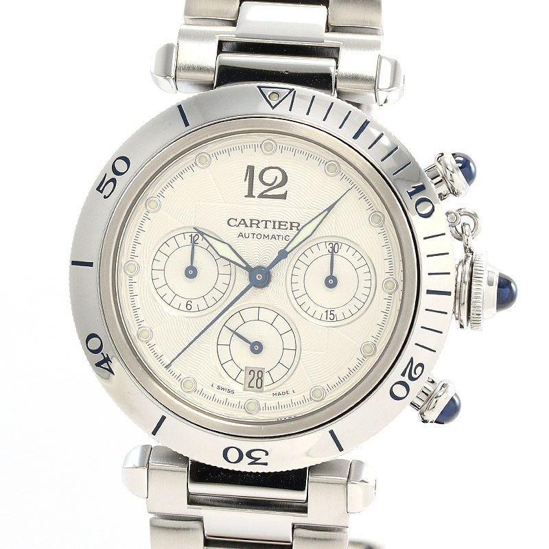中古】CARTIER PASHA DE CARTIER PLONGEUR CHRONOGRAPH カルティエ