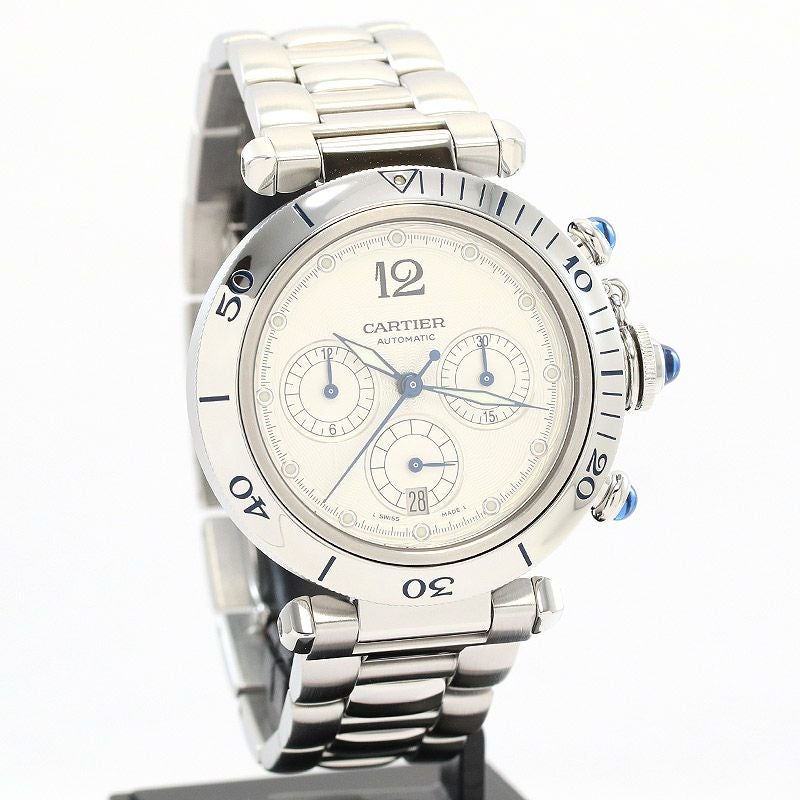 中古】CARTIER PASHA DE CARTIER PLONGEUR CHRONOGRAPH カルティエ
