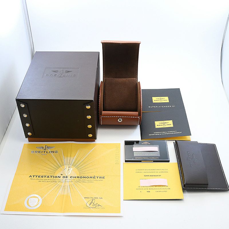 【中古】BREITLING SUPER AVENGER 01 BOUTIQUE EDITION ブライトリング スーパーアベンジャー 01 ブティックエディション AB01901A/BF88/168A (A009B88PSS)